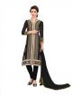 BanoRani Black Color Georgette Embroidery,Lace,Zari Semi Stitched Chudidar Dress Material