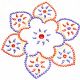 Ghasitaram Red And Blue Flower Rangoli d14ks103200