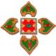 Ghasitaram Acrylic Red And Green Rangoli d14r133260