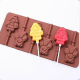 Okayji Silicone Chocolate Mould Double Doll Lolipop