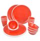 Nayasa 18Pcs Dinner Set With Glass Red LE-NYS-010