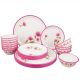 Nayasa 24 Pcs Pink Printed Dinner Set LE-NYS-013