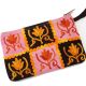 Ghasitaram Kashmiri Checks Leather Pouch r13checksleatherpouch