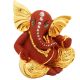 Ghasitaram Lmtk5048 Brown Terricota Ganesha Gold Idols r14lmtk5048r2