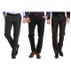 Marco USA Pack Of 3 Black, Brown & Dark Grey Trousers Combo For Men VG3TR110