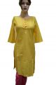 W Light Yellow Kurtis For Women WKURPLNLYLW